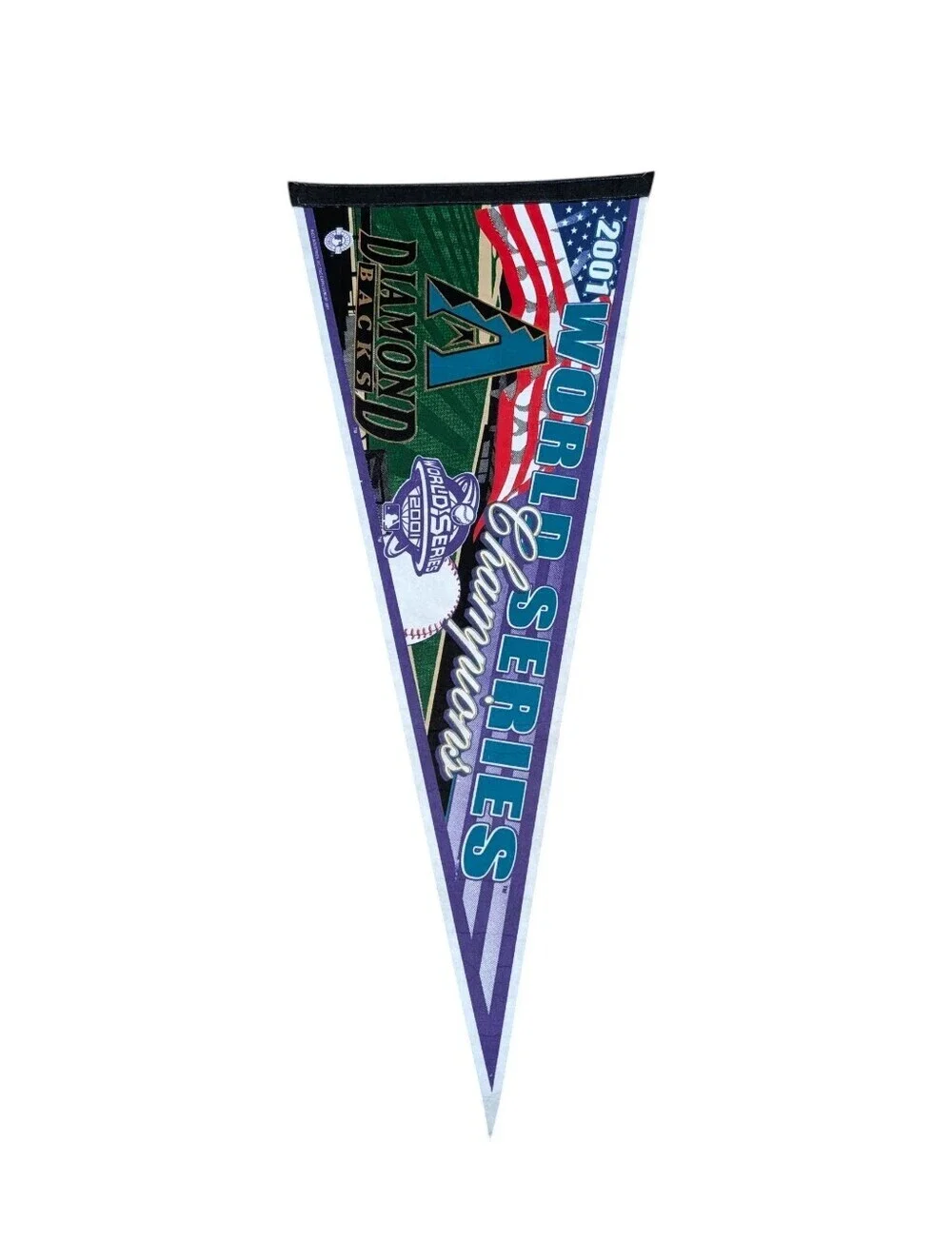 Vintage 2001 World Series Arizona Diamondbacks MLB Baseball Pennant